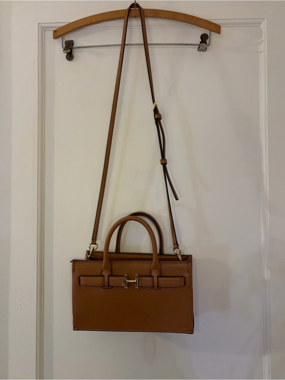 Halston Heritage Caramel Tan Leather Top-Handle Satchel